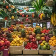 在这个地区中如果你想要尝试各种热带水果的味道你应该去哪些地点去购物呢？
