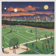 哪些公园或绿地会在晚间为市民提供休闲娱乐设施如篮球场等运动场地？