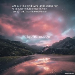 人生来如风雨，去如微尘。
